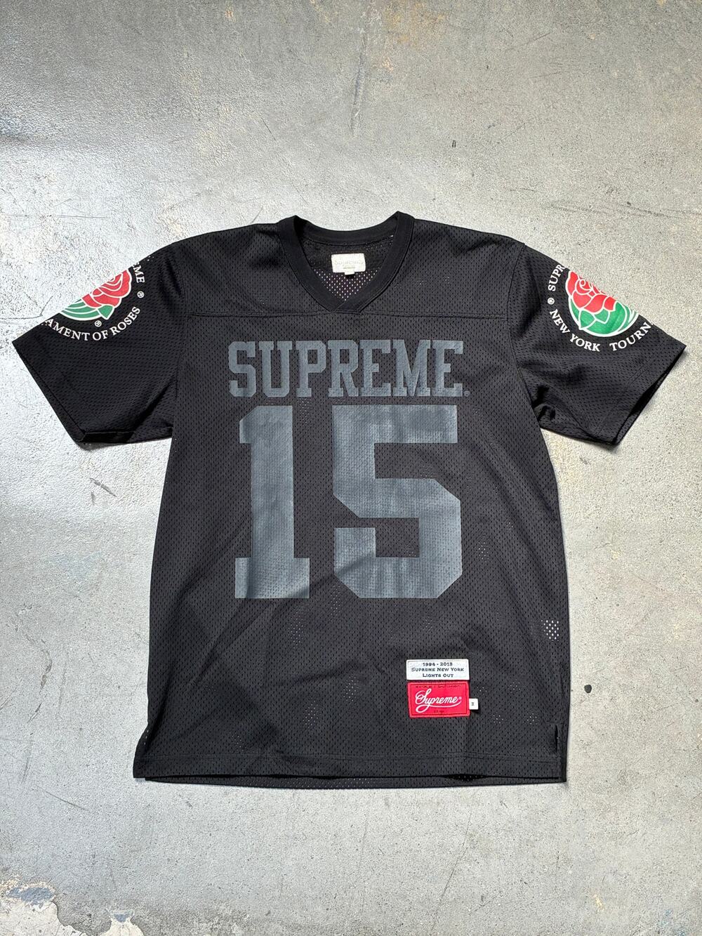Supreme Tournament of Roses Football Jersey Black Medium (Pre-Owned)